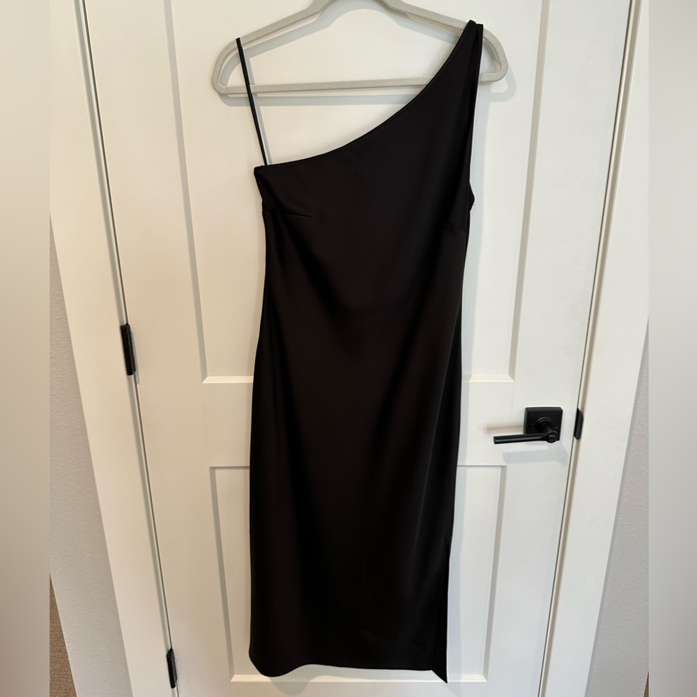 BHLDN Audrie One-Shoulder Satin Dress - Size 10